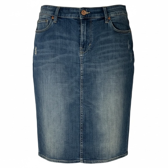 H&M Blue Denim Pencil Skirt - Picture 2 of 7